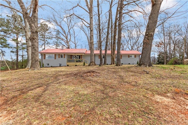 4566 Fork Rd, Norwood, NC 28128 - view of front facade featuring a chimney