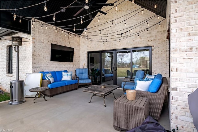 view of patio / terrace featuring outdoor lounge area