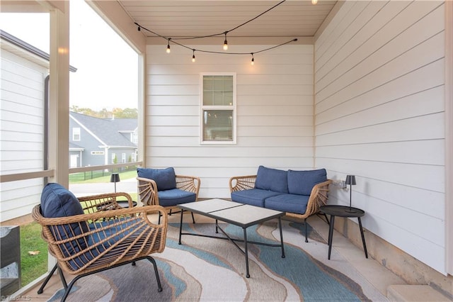 view of patio / terrace with an outdoor hangout area