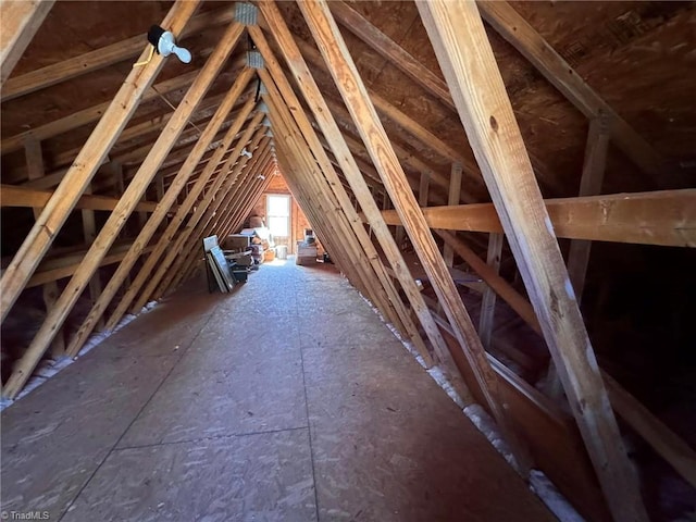 view of attic