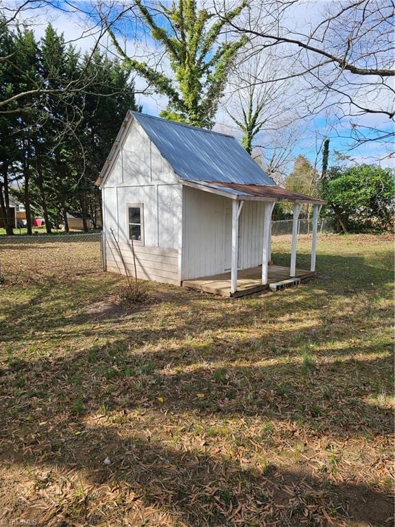 view of shed