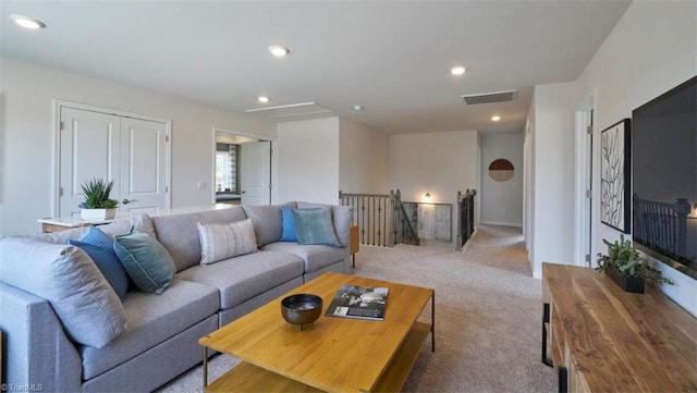 view of carpeted living room