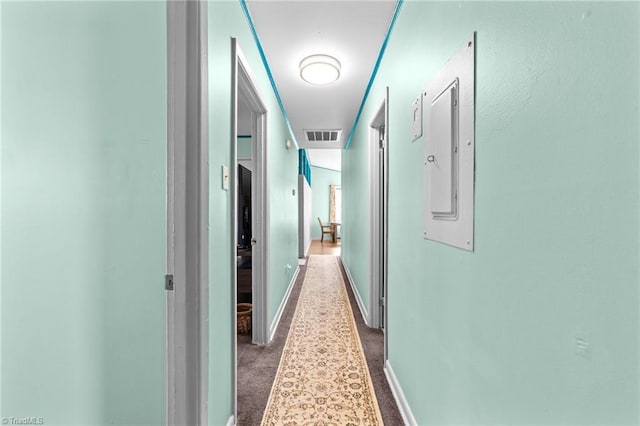 corridor with electric panel