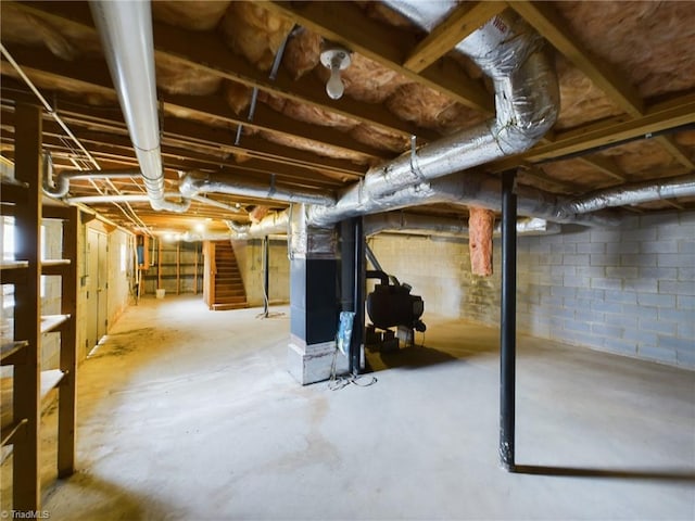 view of basement