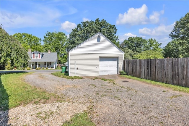 307 S Key St, Pilot Mountain, NC 27041 - detached garage featuring dirt driveway