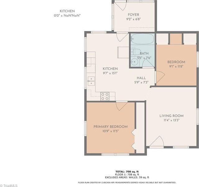 307 S Key St, Pilot Mountain, NC 27041 - property floor plan