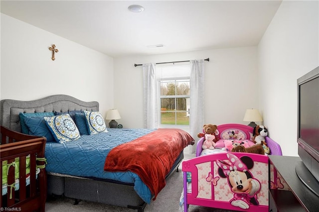 bedroom featuring carpet flooring