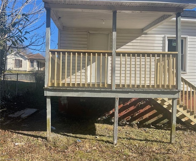 view of wooden terrace