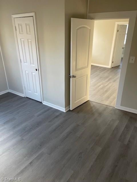 interior space featuring dark hardwood / wood-style floors