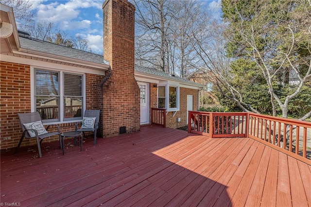 view of wooden terrace