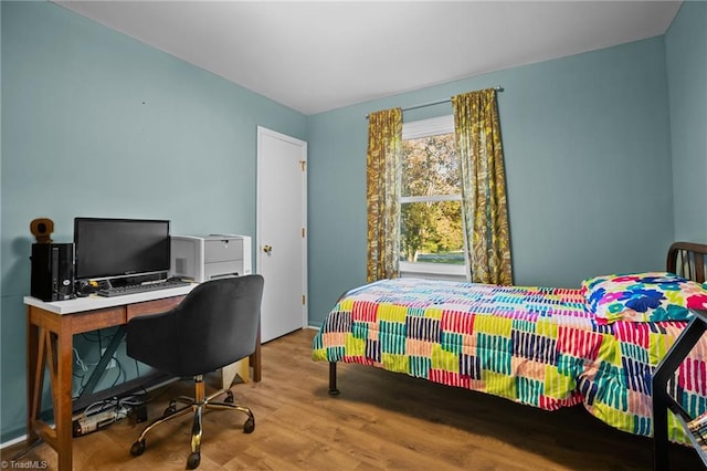 bedroom featuring light hardwood / wood-style floors