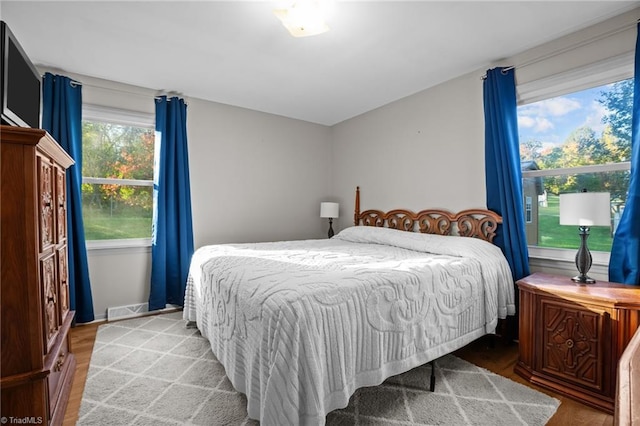 bedroom featuring light hardwood / wood-style floors