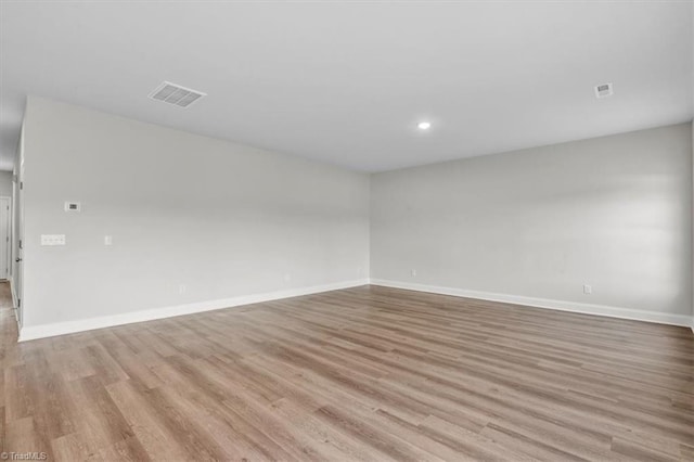 empty room featuring light wood-type flooring