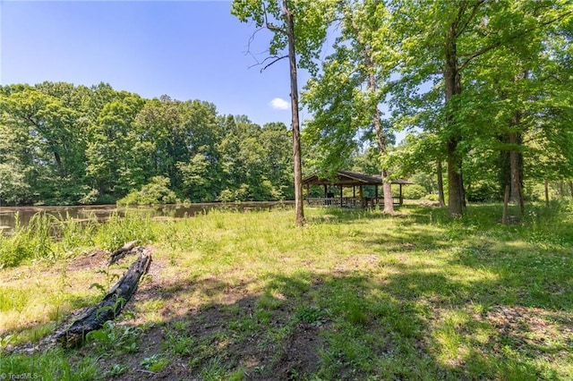 view of yard featuring a gazebo