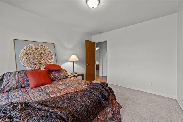 view of carpeted bedroom