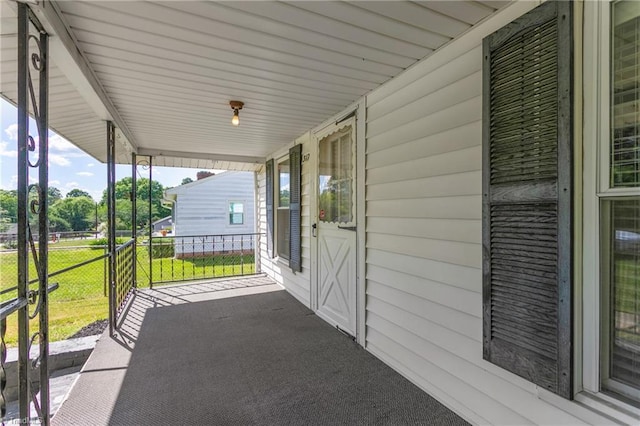 view of patio featuring covered porch