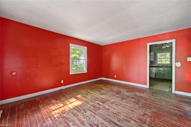 1278 Tredwell Dr, Winston-Salem, NC 27103 - empty room featuring wood finished floors and ceiling fan
