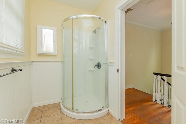 112 S Caldwell St, Salisbury, NC 28144 - full bathroom featuring a shower stall and baseboards