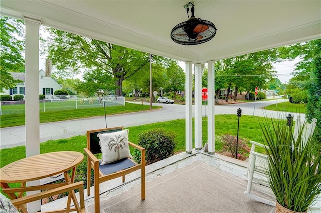 view of patio / terrace with covered porch