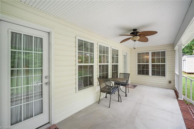 269 Country Villa Dr, Lexington, NC 27295 - view of patio with ceiling fan