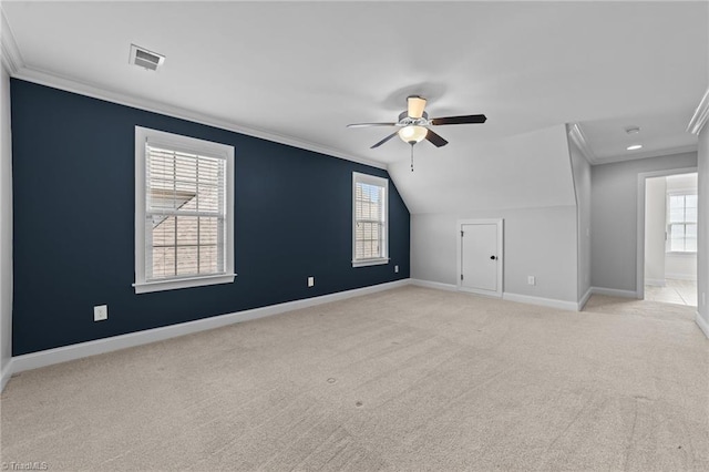 2507 Duck Club Rd, Greensboro, NC 27410 - additional living space with ceiling fan, light carpet, and plenty of natural light