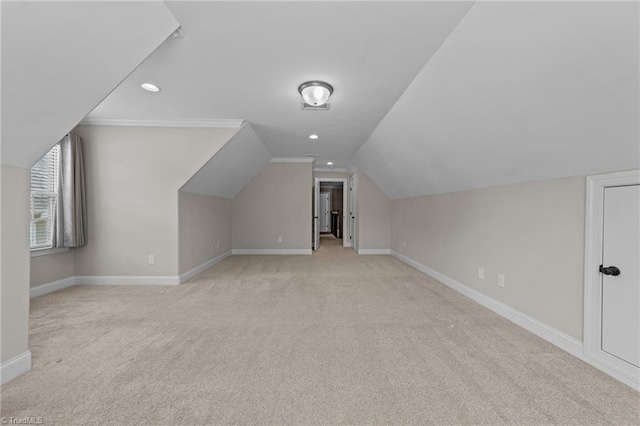 2507 Duck Club Rd, Greensboro, NC 27410 - bonus room with carpet flooring, lofted ceiling, and recessed lighting