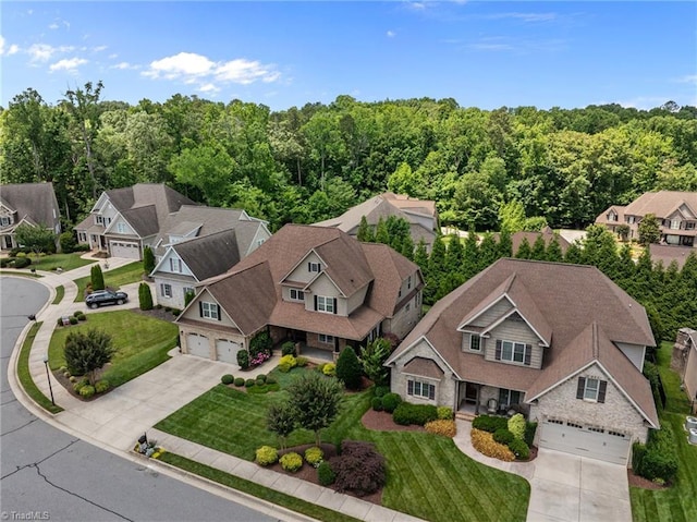 2507 Duck Club Rd, Greensboro, NC 27410 - aerial perspective of suburban area featuring a heavily wooded area