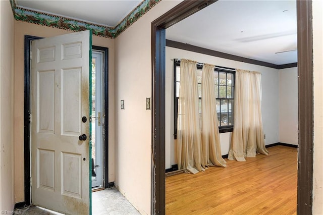 entryway featuring light hardwood / wood-style flooring