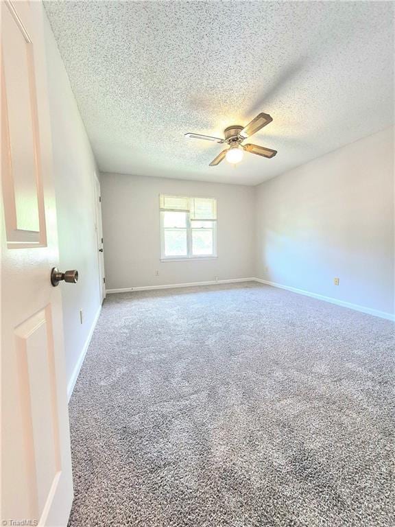 1018 Cedar Place Ct, Winston-Salem, NC 27107 - carpeted empty room featuring ceiling fan, a textured ceiling, and baseboards