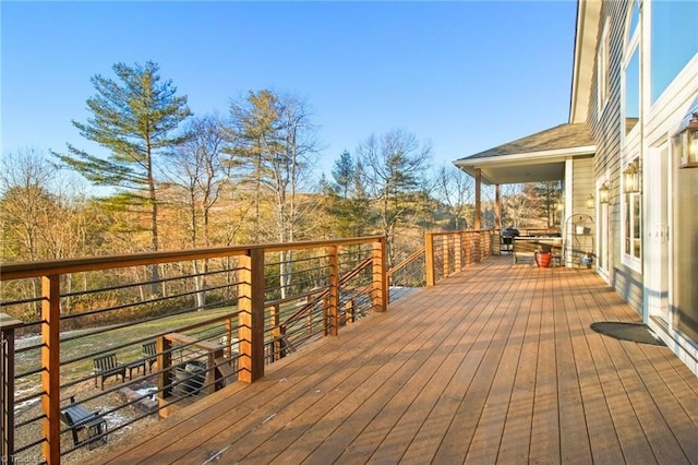 view of wooden terrace