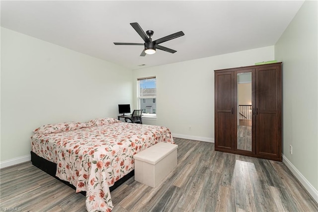 2452 Tannin Ct, High Point, NC 27265 - bedroom with wood finished floors and a ceiling fan