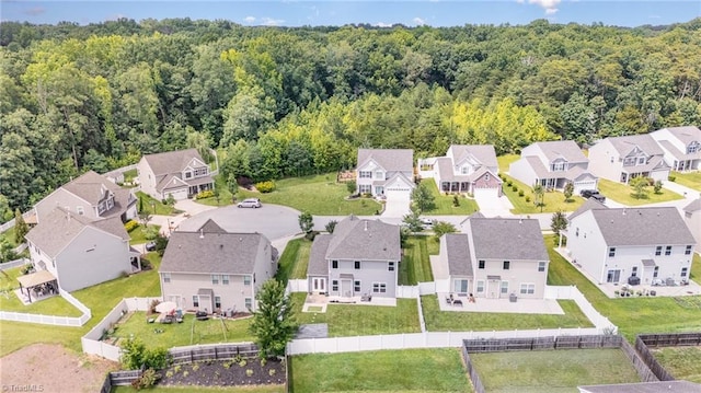 2452 Tannin Ct, High Point, NC 27265 - aerial view of residential area featuring a heavily wooded area