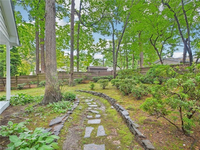 view of fenced backyard