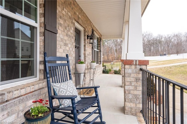 view of patio / terrace featuring covered porch