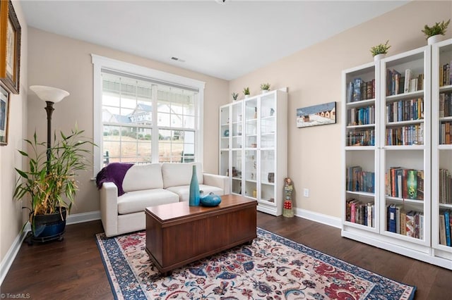 interior space featuring dark wood-type flooring