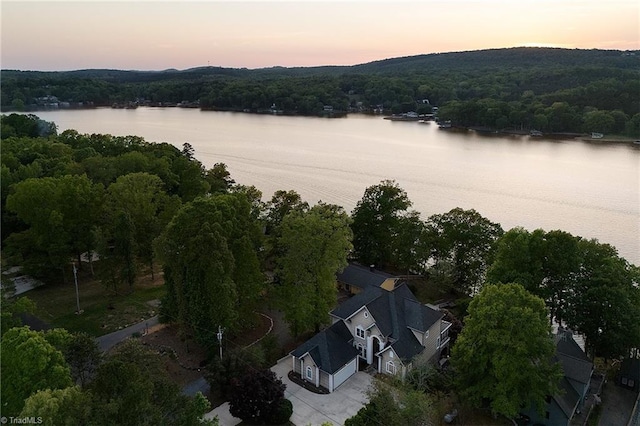 338 Fairfield Ct, Mount Gilead, NC 27306 - aerial view at dusk of a water view and a forest view
