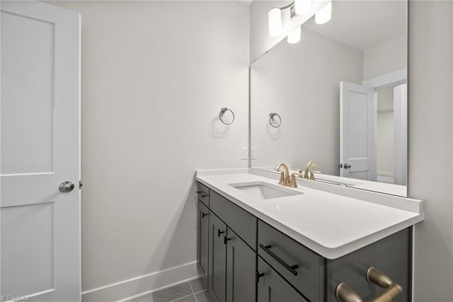 bathroom featuring tile patterned floors and vanity