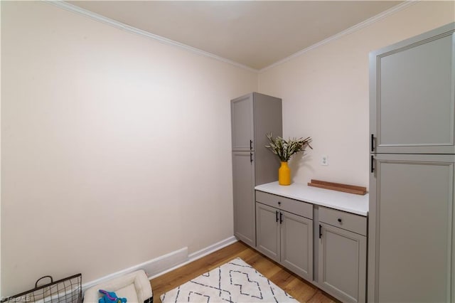 301 S Shaver St, Salisbury, NC 28144 - bathroom with wood finished floors and ornamental molding