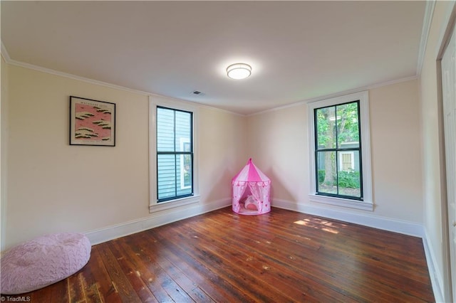 301 S Shaver St, Salisbury, NC 28144 - playroom with hardwood / wood-style flooring, healthy amount of natural light, and crown molding