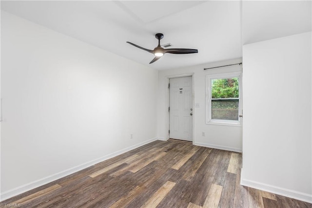 1400 Waybridge Ln, Winston-Salem, NC 27103 - unfurnished room with wood finished floors, baseboards, and ceiling fan