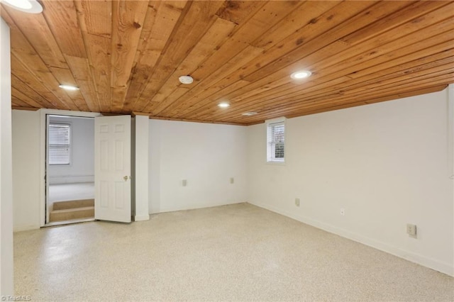 1146 Rogers Rd, Graham, NC 27253 - basement with wooden ceiling and recessed lighting