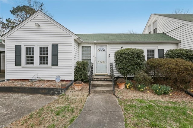 1146 Rogers Rd, Graham, NC 27253 - view of front of property with a shingled roof and entry steps