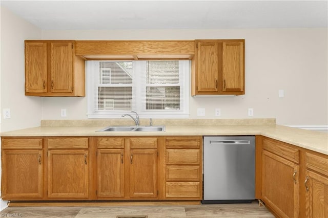 225 Harper St, Winston-Salem, NC 27104 - kitchen with dishwasher, light countertops, and brown cabinets