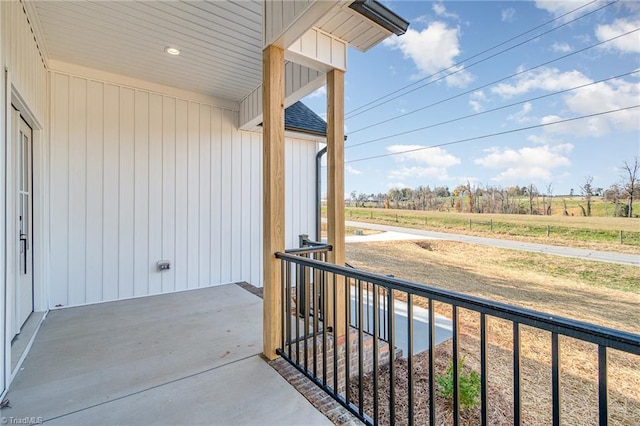 balcony with a rural view