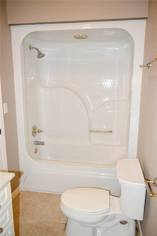590 Turner Mountain Rd, Mount Airy, NC 27030 - bathroom featuring tub / shower combination, vanity, and tile patterned floors