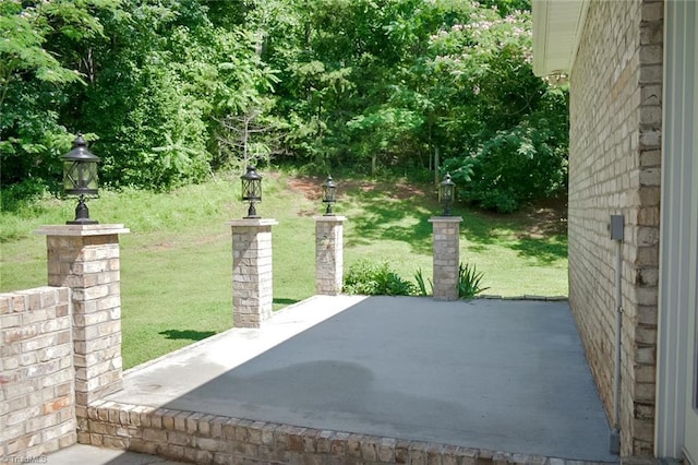 590 Turner Mountain Rd, Mount Airy, NC 27030 - gate with a patio area and a lawn
