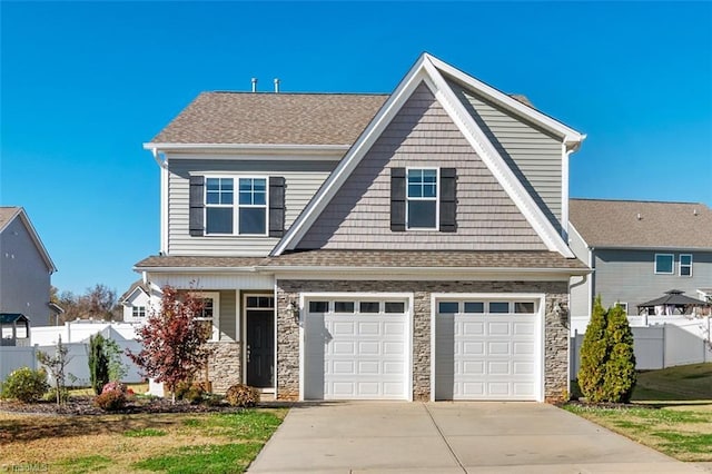 view of front of home featuring a garage