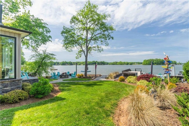 440 Sportsman Dr, Salisbury, NC 28146 - view of yard with a water view and a patio area