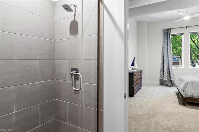 400 W 4th St Unit 305, Winston-Salem, NC 27101 - bathroom with a shower stall and baseboards