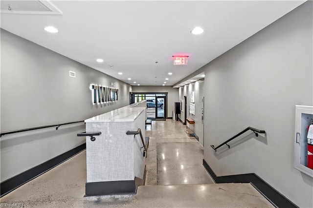 400 W 4th St Unit 305, Winston-Salem, NC 27101 - hall featuring recessed lighting and baseboards